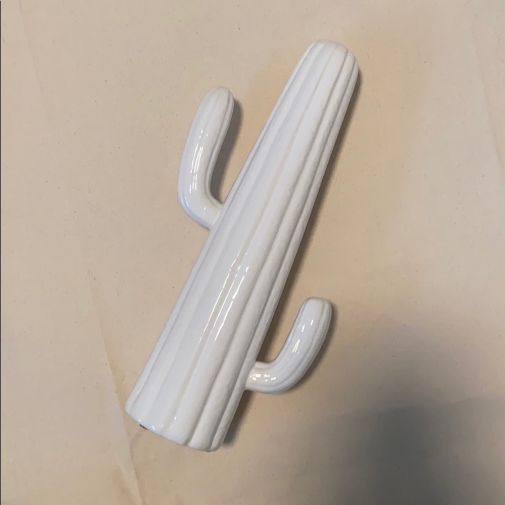 White Ceramic Cactus